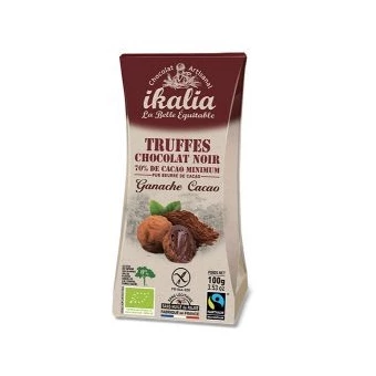 Truffes Bio Chocolat Noir "Ganache Cacao" - 100g - Ikalia
