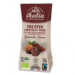 Truffes Bio Chocolat Noir "Ganache Cacao" - 100g - Ikalia