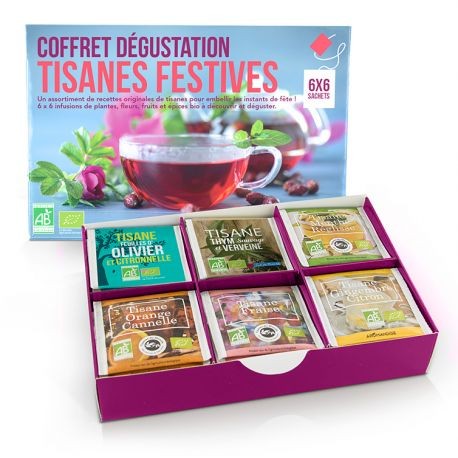 Coffret Dégustation Tisanes Festives - 6x6 Sachets - Aromandise