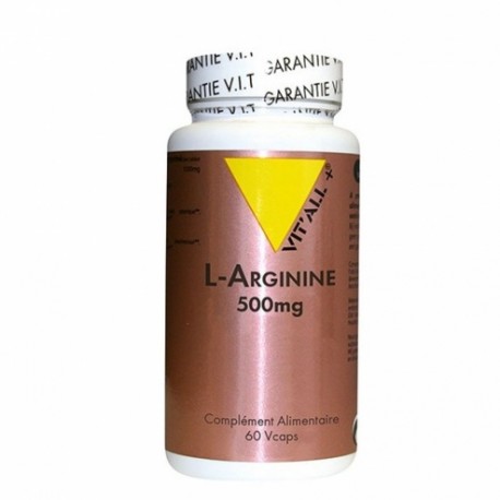 L-Arginine 500mg - 60 Gélules - Vit'All+