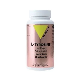 L-Tyrosine 500mg - 60 Gélules végétales - Vit'All+