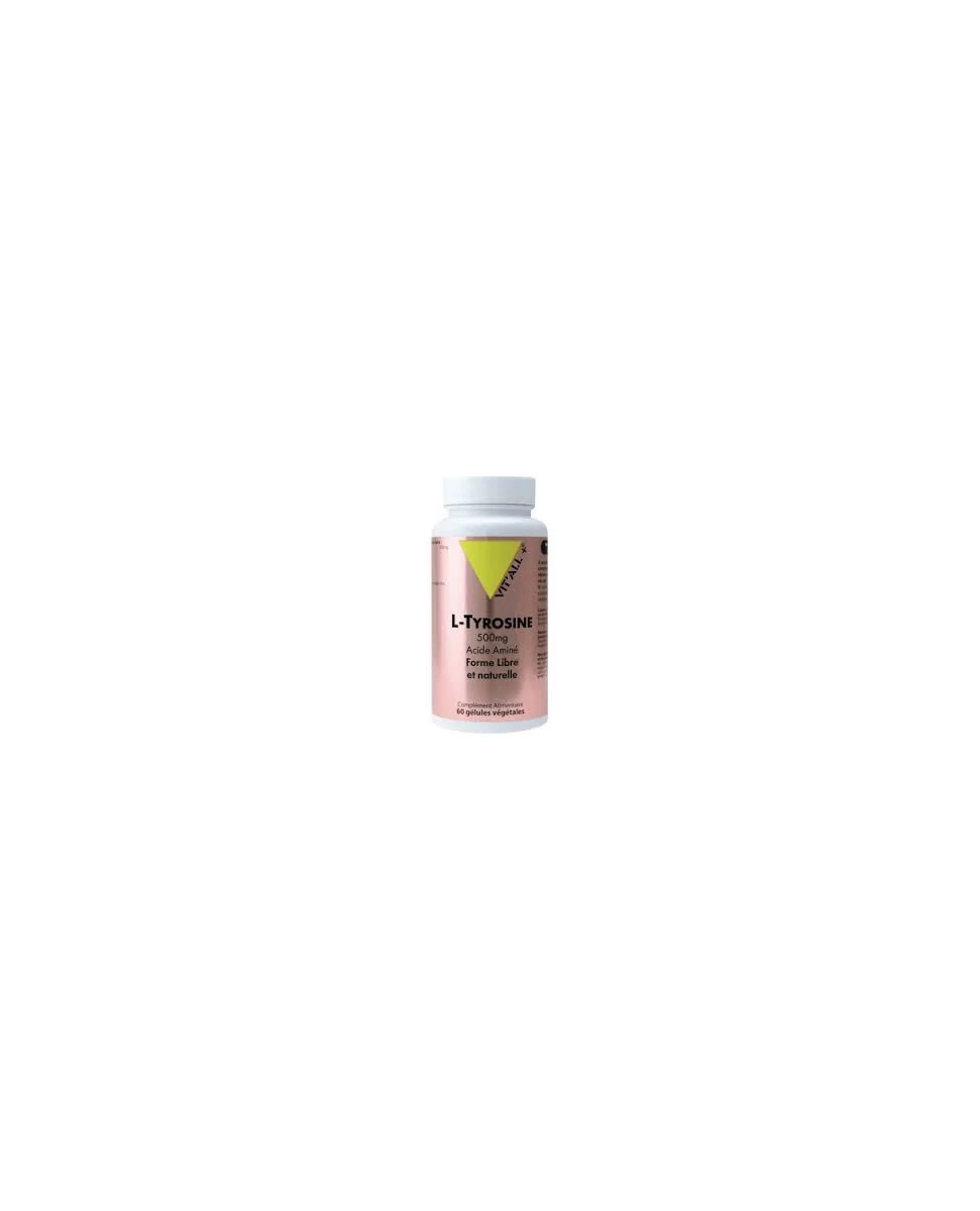 L-Tyrosine 500mg - 60 Gélules végétales - Vit'All+