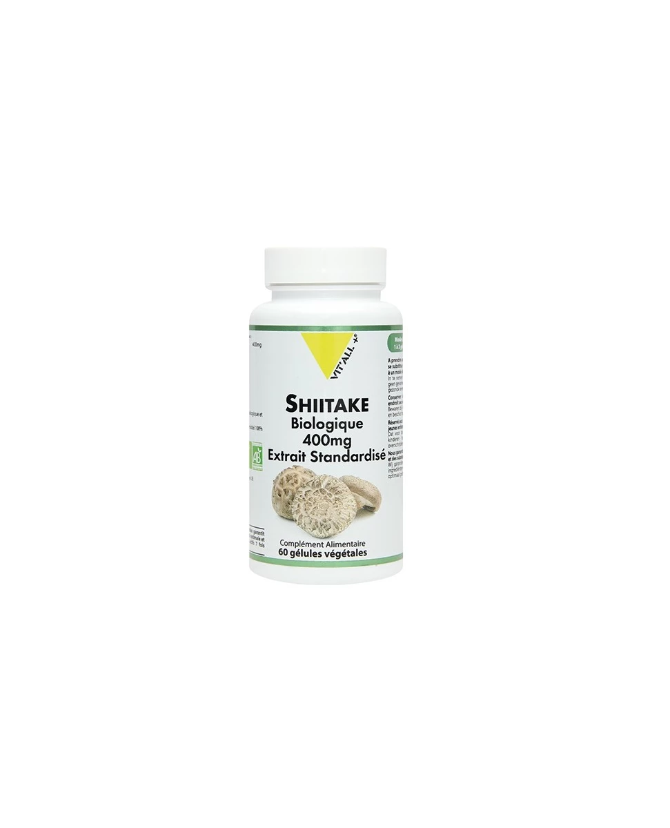 Shiitake Biologique 400mg - 60 gélules - Vit'All+