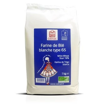 Farine de Blé blanche Type 65, Celnat, 1kg