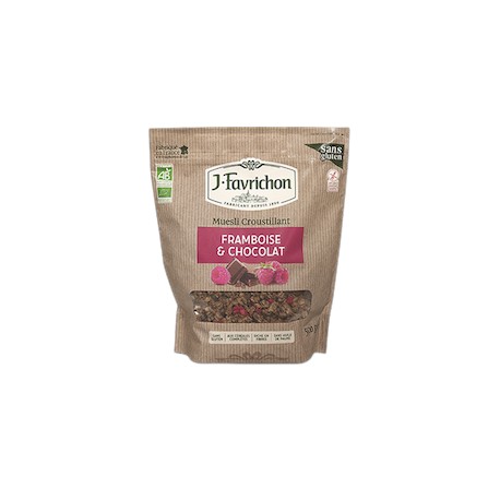 Muesli Croustillant Framboise & Chocolat - 500g - Joseph Favrichon