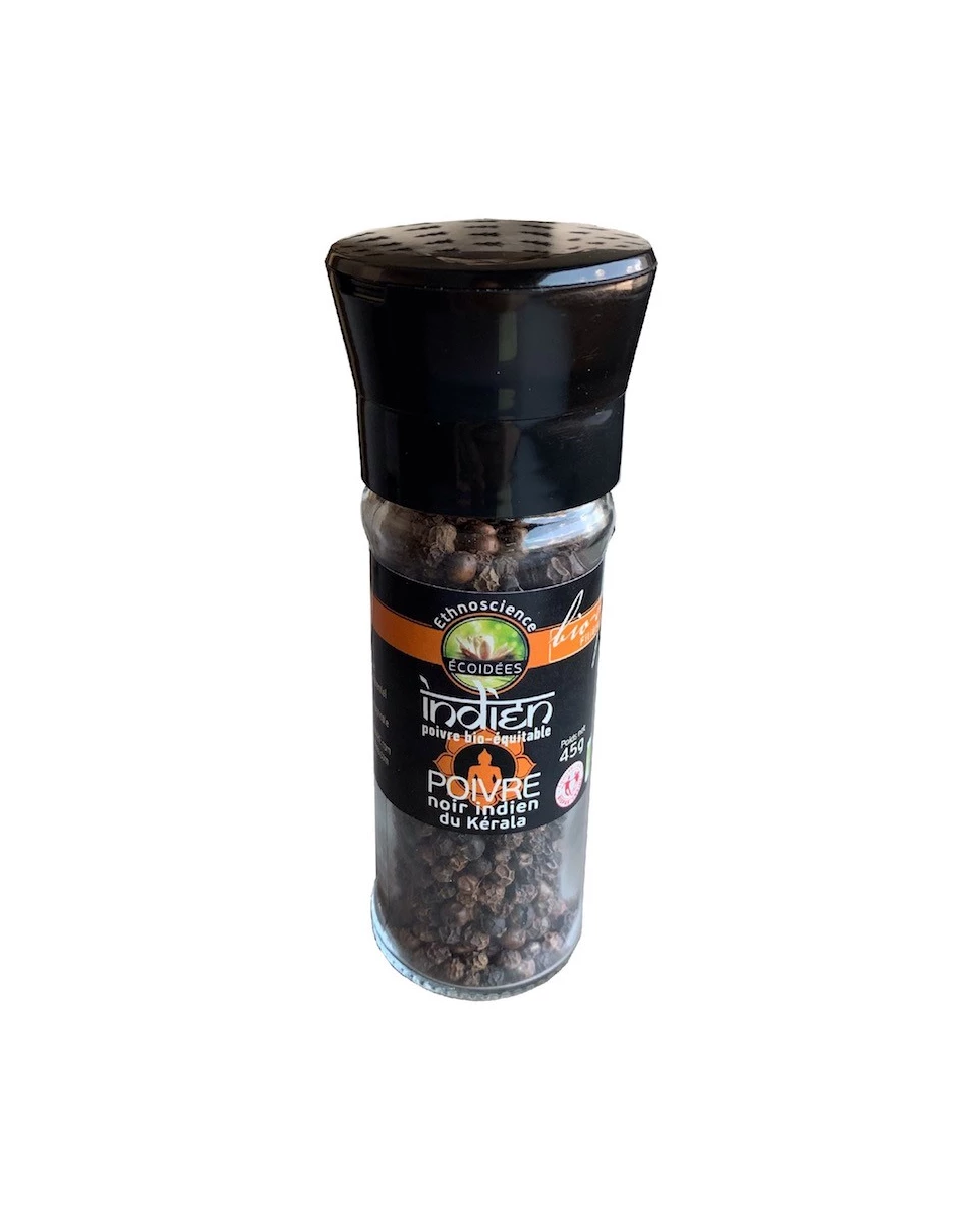 Poivre Noir Indien Moulin - 45g - Écoidées