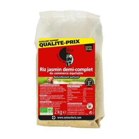 Riz Jamsin 1/2 complet - 2kg - Autour du riz