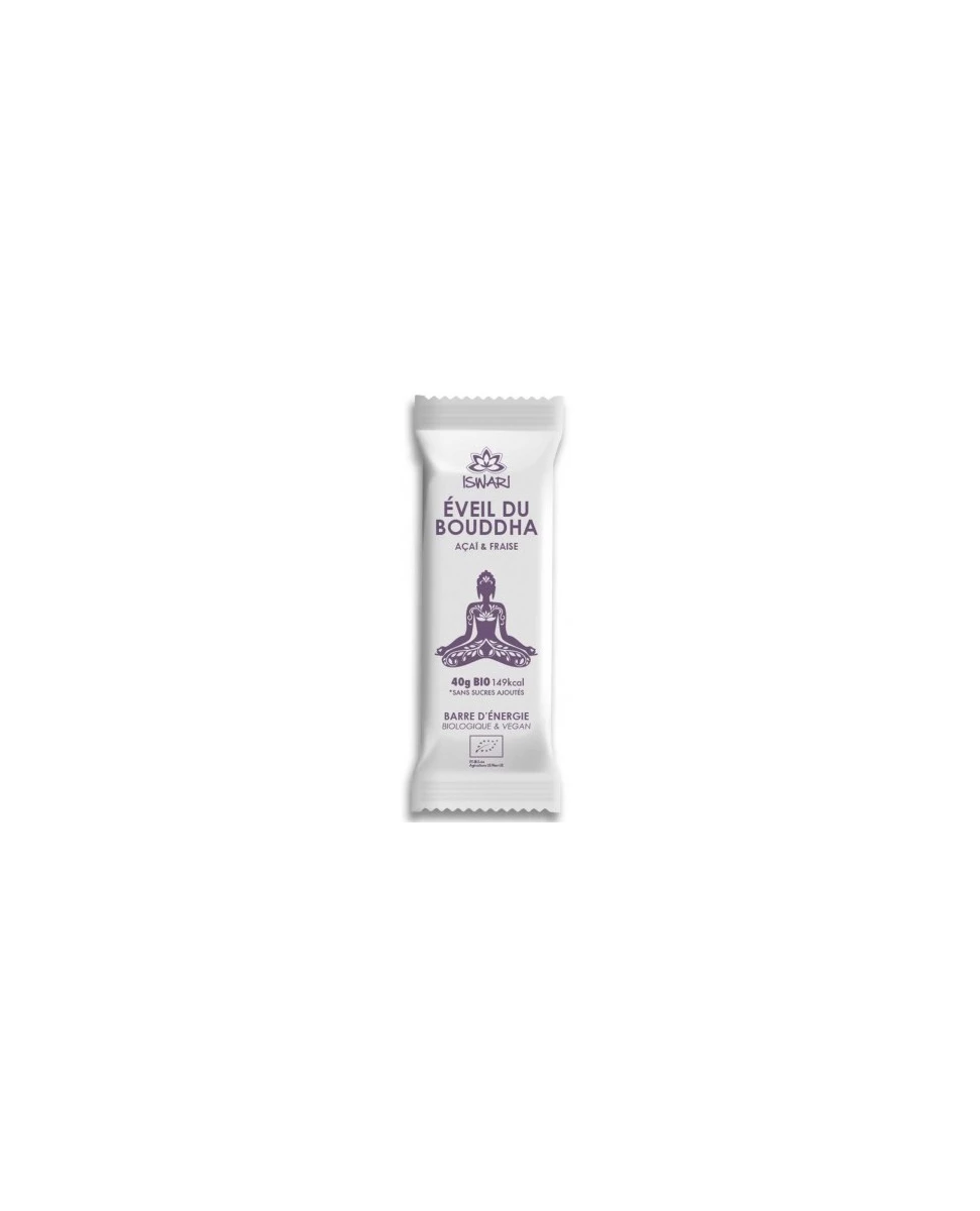 Barre d'Energie Eveil du Bouddha Açaï et Fraise Bio - 40g - Iswari