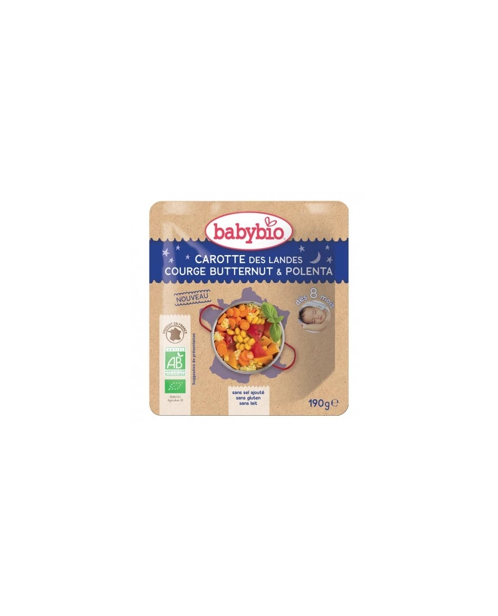 Sachet Carotte Butternut & Polenta - 190g - Babybio