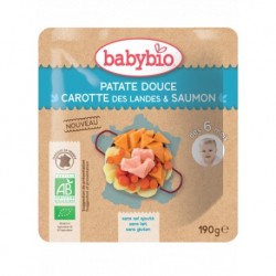 Sachet Patate Douce Carotte & Saumon - 190g - Babybio