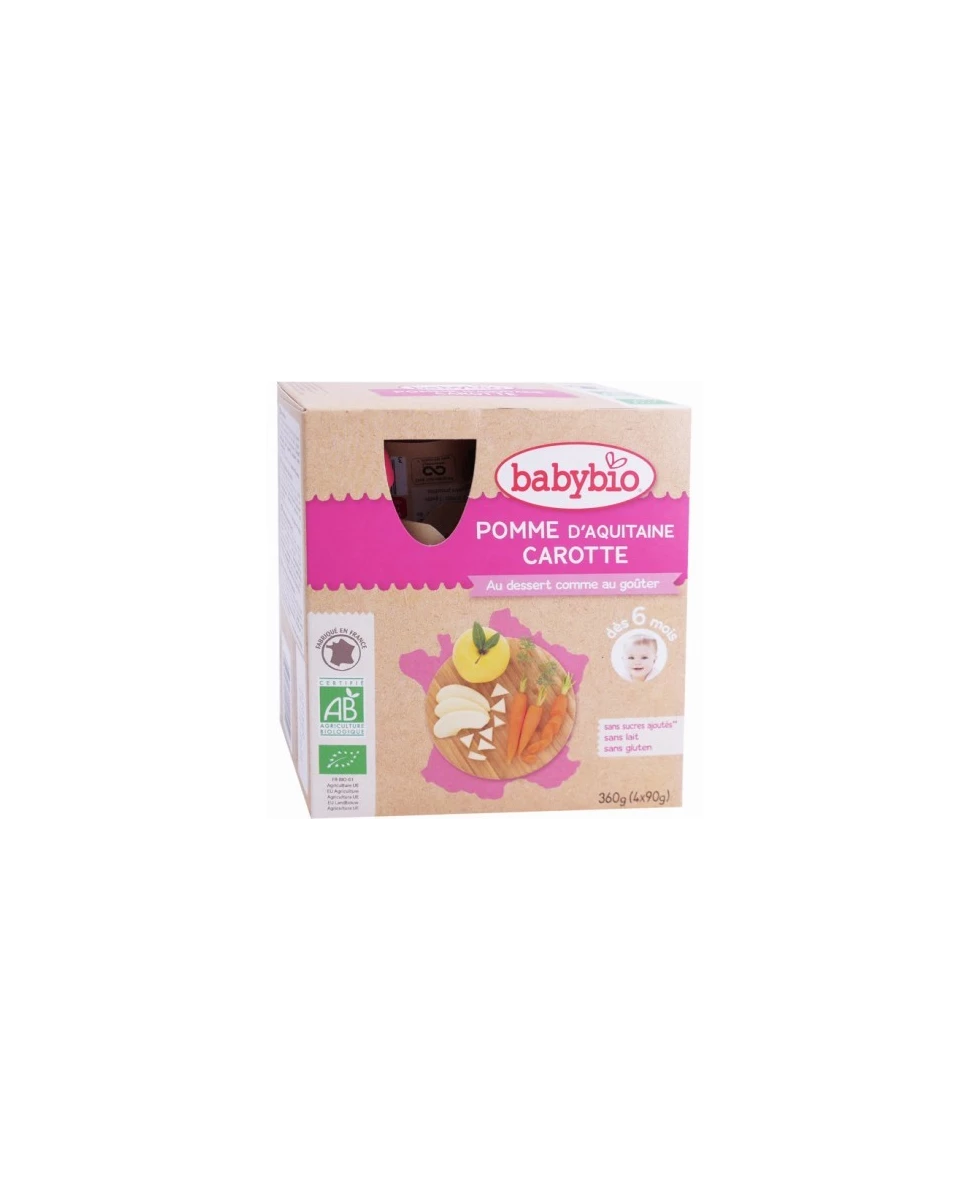 Gourde Pomme Carotte - 4x90 - Babybio