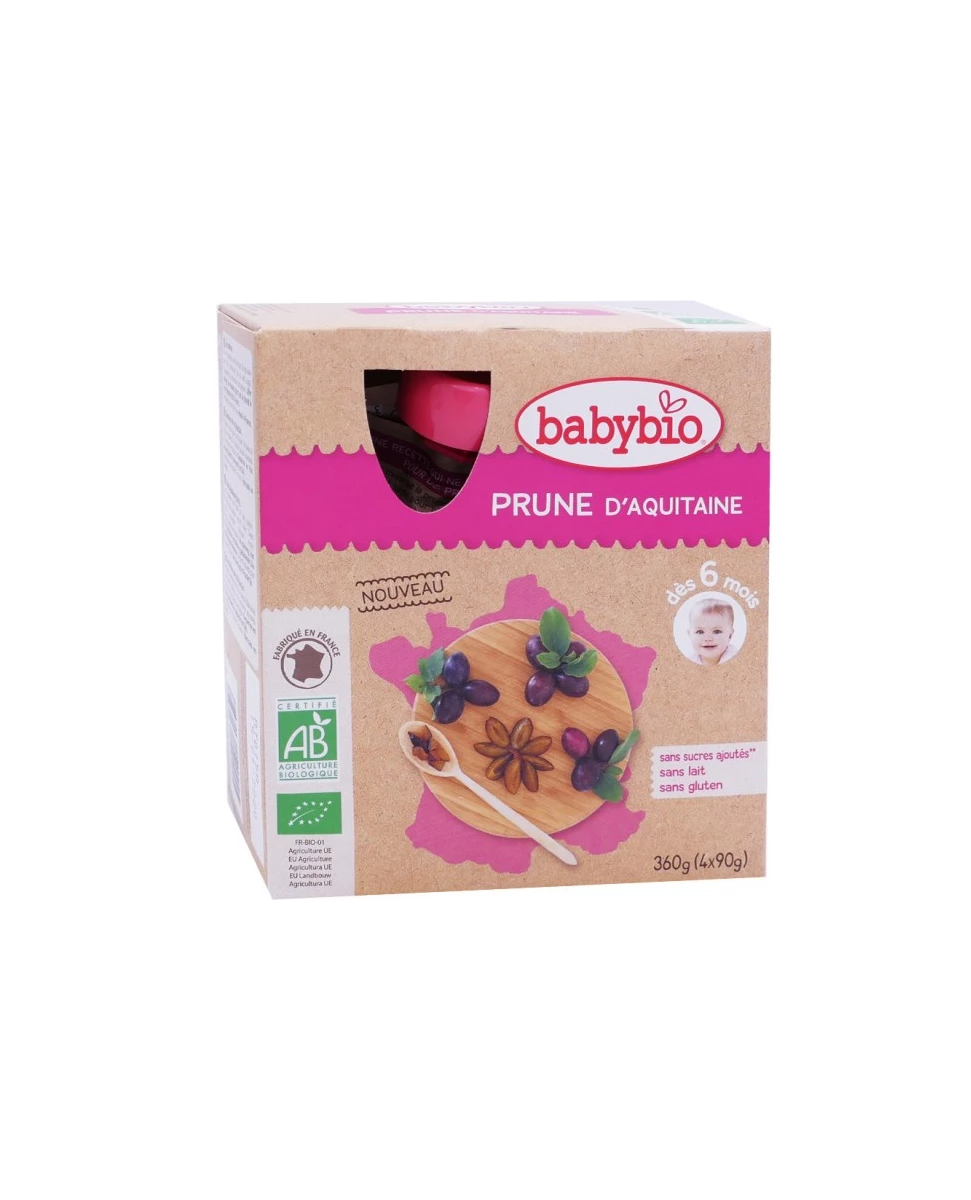 Gourde Prune - 4x90g - Babybio