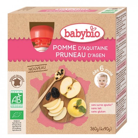 Gourde Pomme Pruneau - 4x90g - Babybio