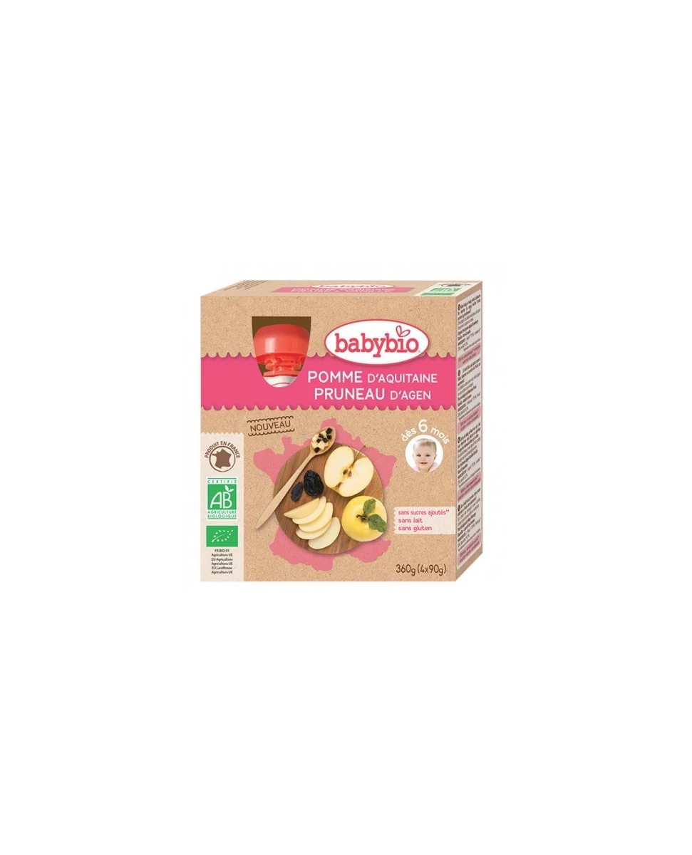 Gourde Pomme Pruneau - 4x90g - Babybio
