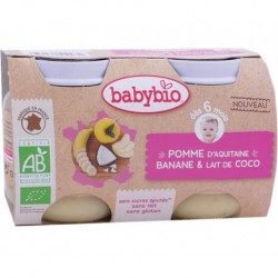 Pot Pomme Banane & Lait de Coco - 2x130g - Babybio