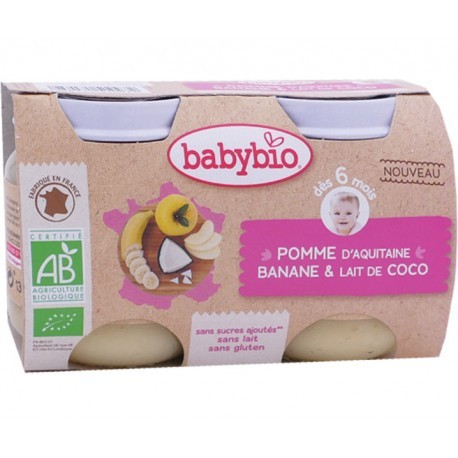 Pot Pomme Banane & Lait de Coco - 2x130g - Babybio