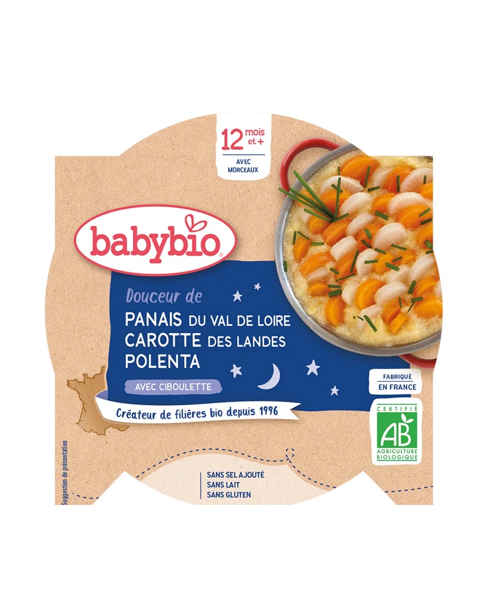 Assiette Panais Carotte Polenta -  230g - Babybio