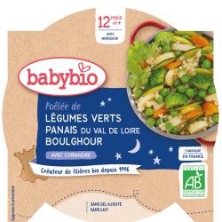 Assiette Légumes Verts, Panais, Boulghour - 230g - Babybio