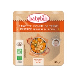 Sachet Carotte Pomme de terre & pintade - 190g - Babybio