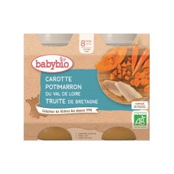 Pot Carotte Potimarron & Truite - 2x200g - Babybio