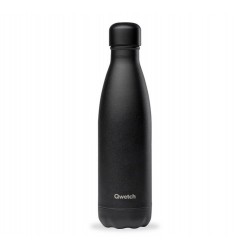 Bouteille Nomade Isotherme - Noir Intégral - 500ml - Qwetch
