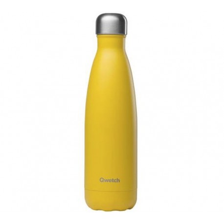Bouteille Nomade Isotherme - Pop Jaune - 500ml - Qwetch