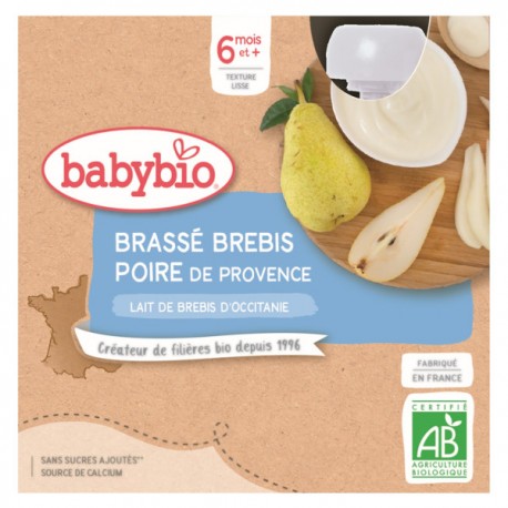 Brassé Brebis Poire - 4x85g - Babybio
