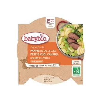 Assiette Panais Petits Pois Canard - 260g - Babybio