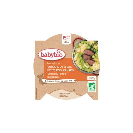 Assiette Panais Petits Pois Canard - 260g - Babybio