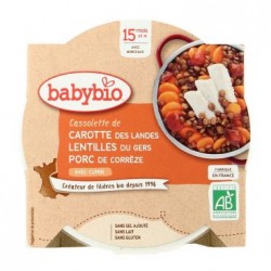 Assiette Carotte Lentille Porc - 260g - Babybio