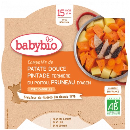 Assiette Patate Douce Pintade Pruneau - 260g - Babybio