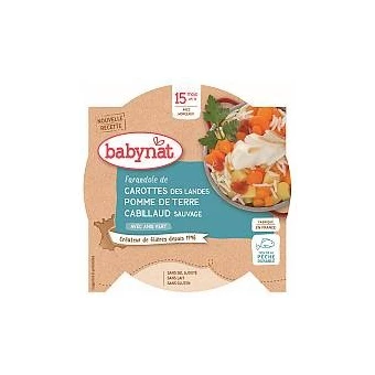 Assiette Carotte Pomme de Terre Cabillaud - 260g - Babybio