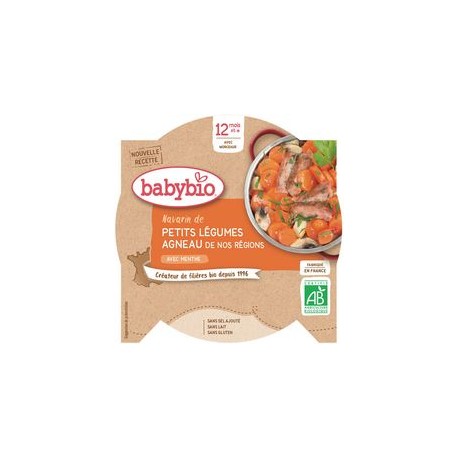 Assiette Navarin de Légumes & Agneau - 230g - Babybio