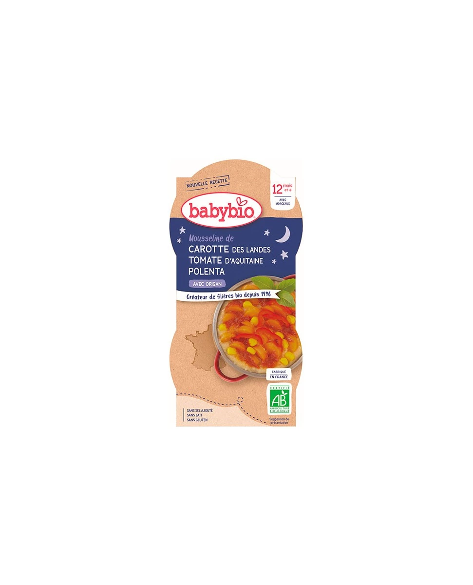 Bol Carotte Tomate Polenta - 2x200g - Babybio