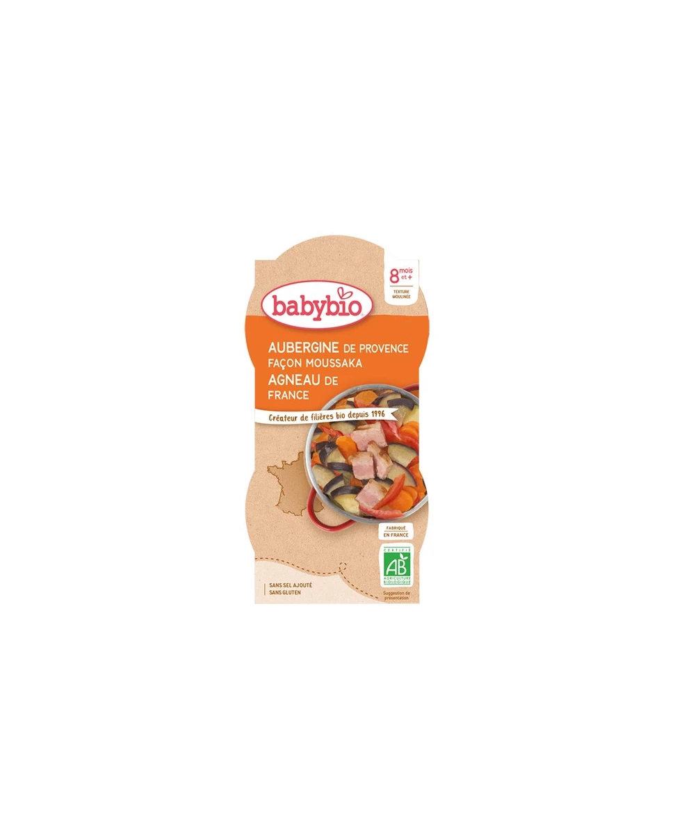 Bol Moussaka Agneau - 2x200g - Babybio