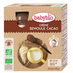 Crème Semoule Cacao - 4x85g - Babybio