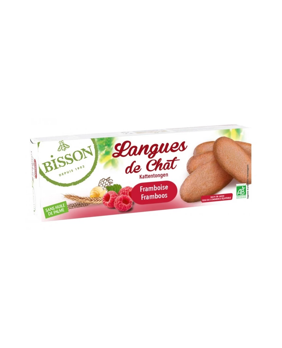 Langues de Chat Framboise - 100g - Bisson