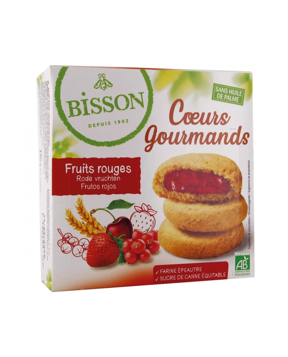 Coeurs Gourmands Fruits Rouges - 180g - Bisson