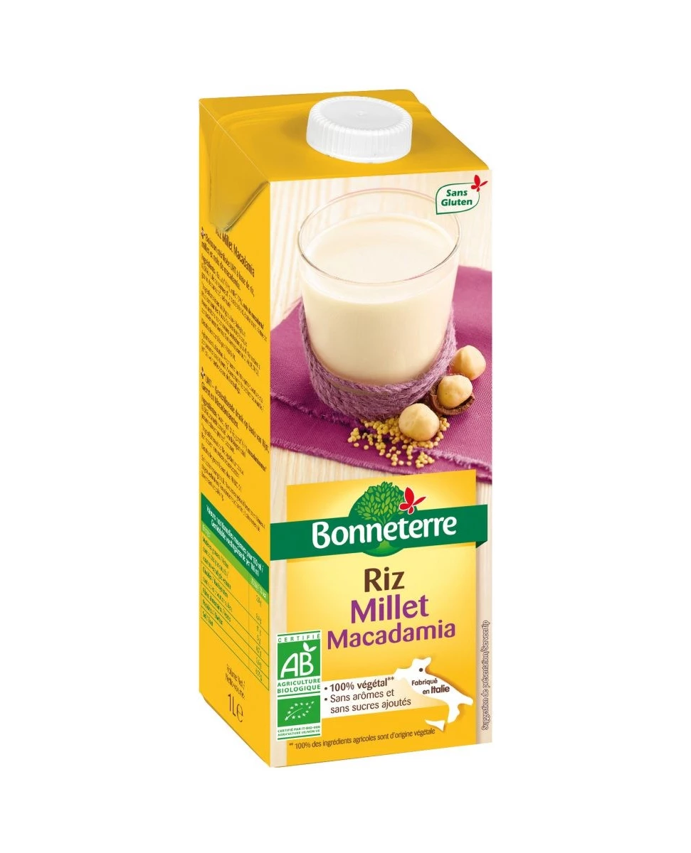 Boisson Riz Millet Macadamia - 1l - Bonneterre