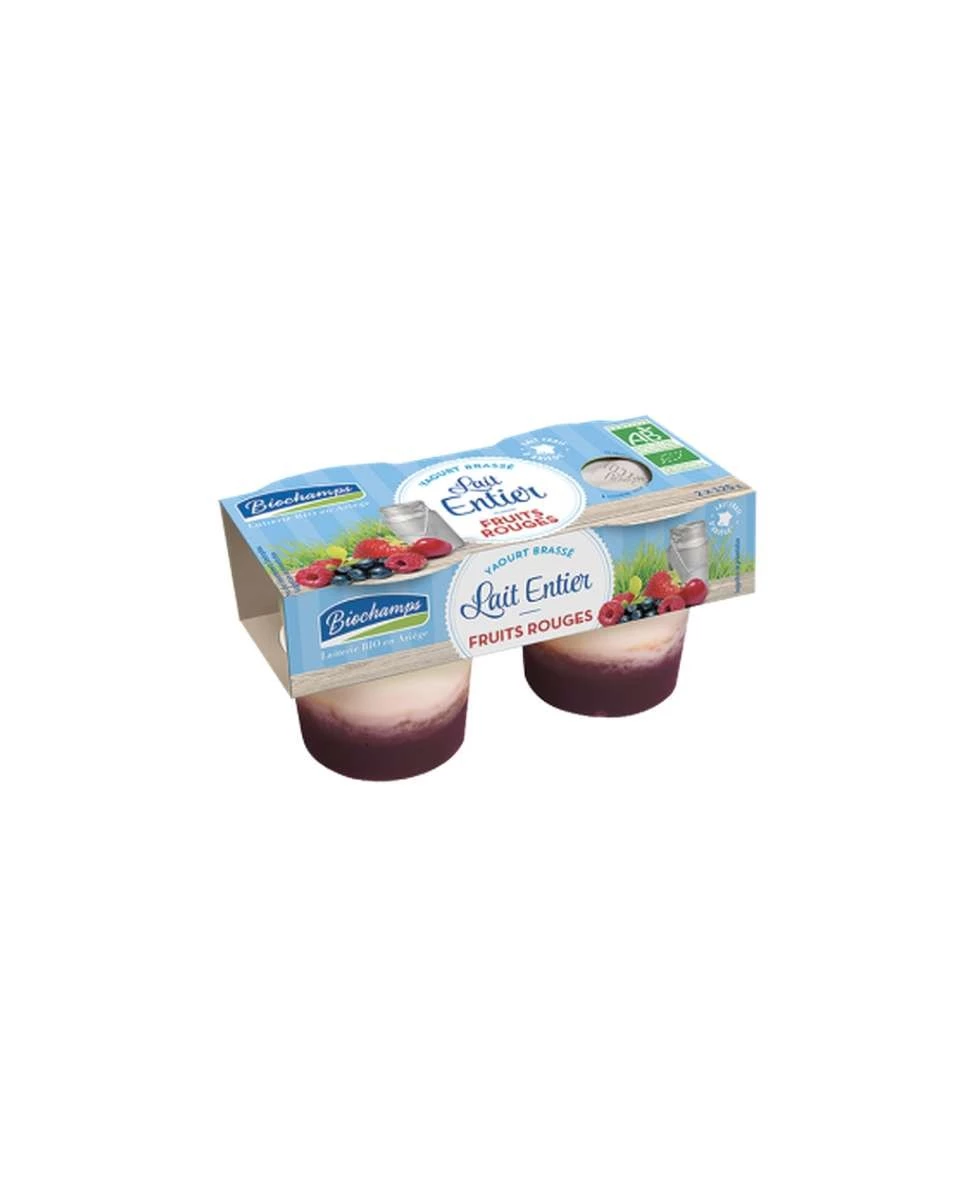Yaourt Brassé Fruits Rouges -2x125g - Biochamps