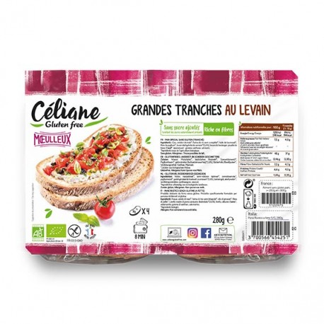 Grandes Tranches au Levain - 280gr - Céliane Gluten Free