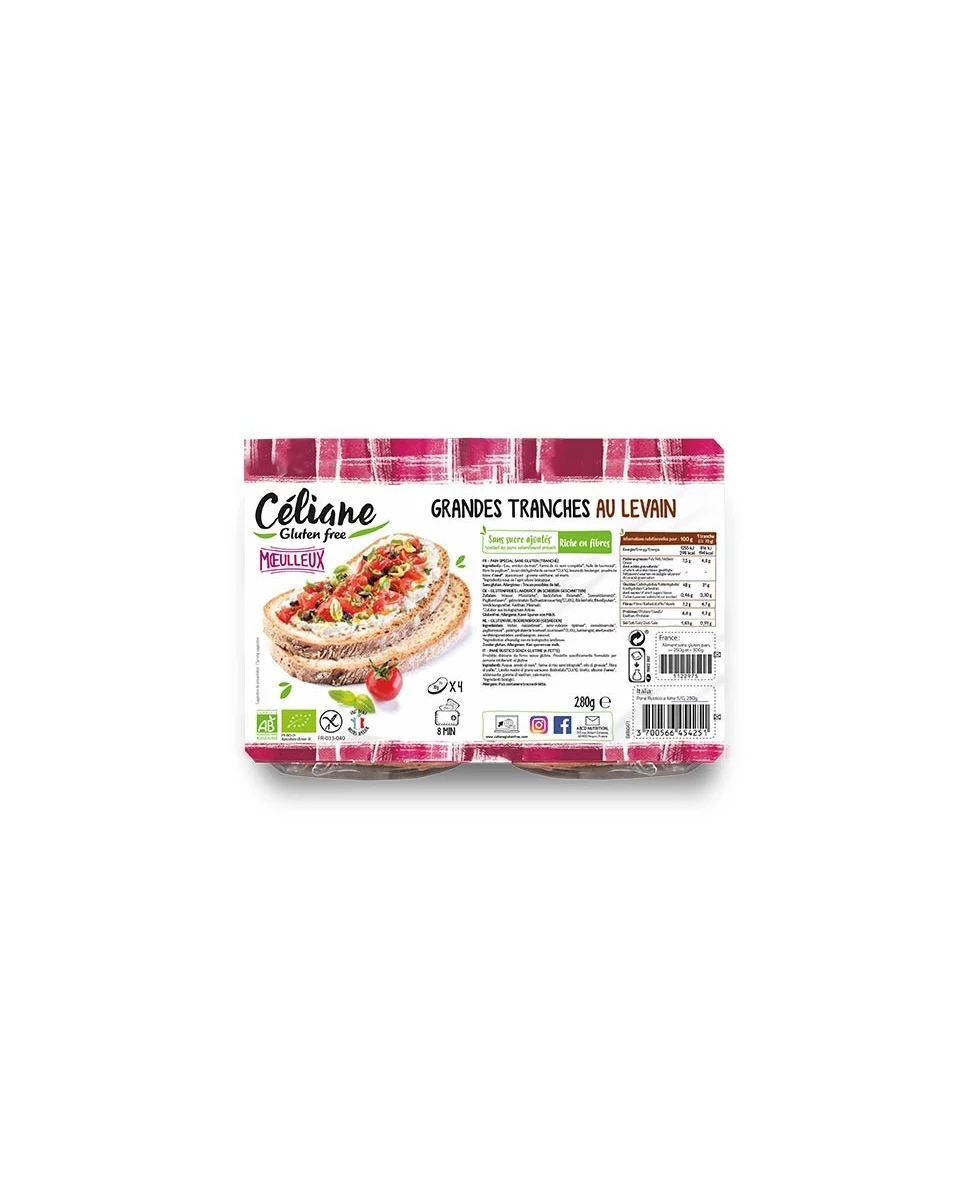 Grandes Tranches au Levain - 280gr - Céliane Gluten Free