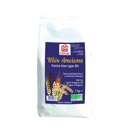 Farine Bise T80 Blés Anciens - 1kg - Celnat