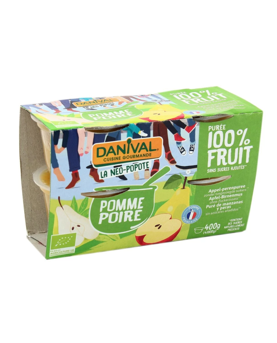 Dessert 100% Fruit Poire - 4x100g - Danival