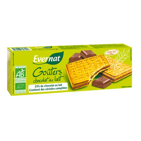 Biscuits Goûter Chocolat Lait - 225g - Evernat