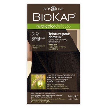 Teinture pour Cheveux 2.9 Châtain Foncé Chocolat - 140ml - Biokap