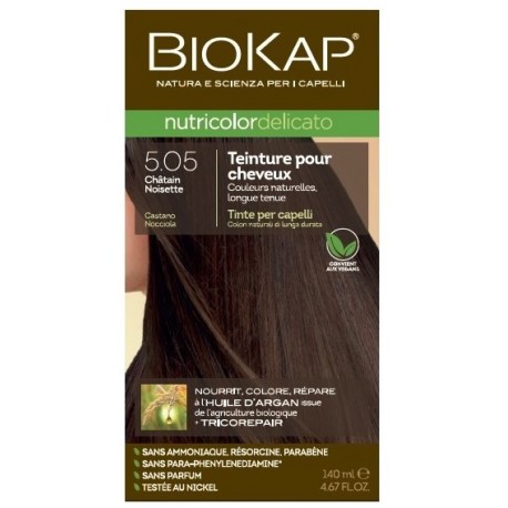 Teinture pour Cheveux 5.05 Châtain Noisette - 140ml - Biokap