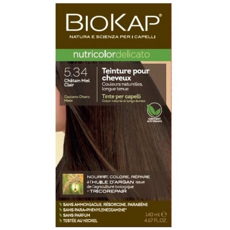 Teinture pour Cheveux 5.34 Châtain Miel Clair - 140ml - Biokap