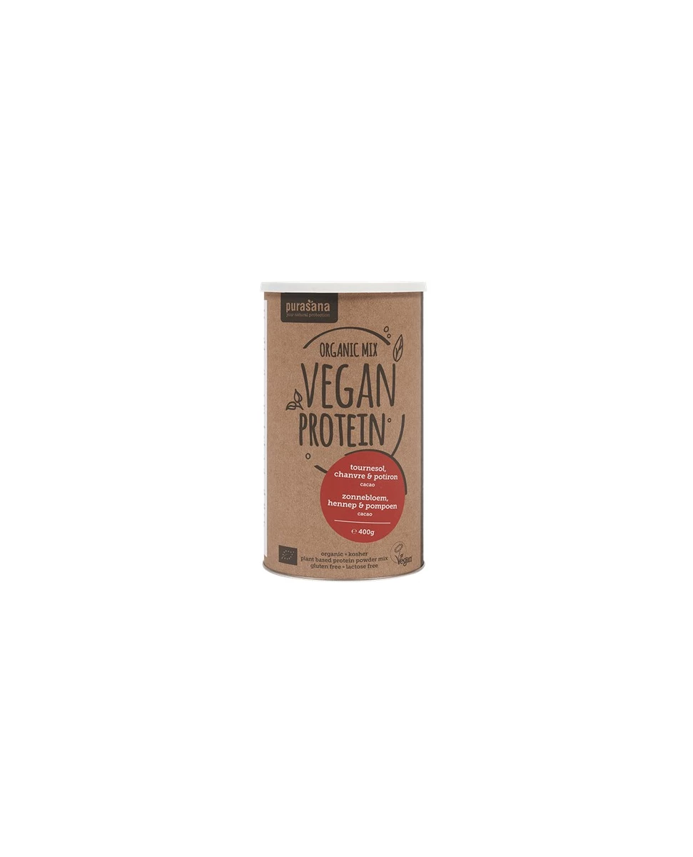 Mix Protéine Tournesol, Chanvre & Potiron Cacao - 400g - Purasana