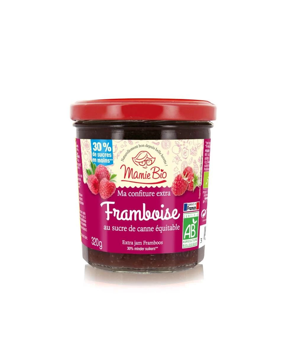 Confiture Extra Framboise - 320g - Mamie Bio